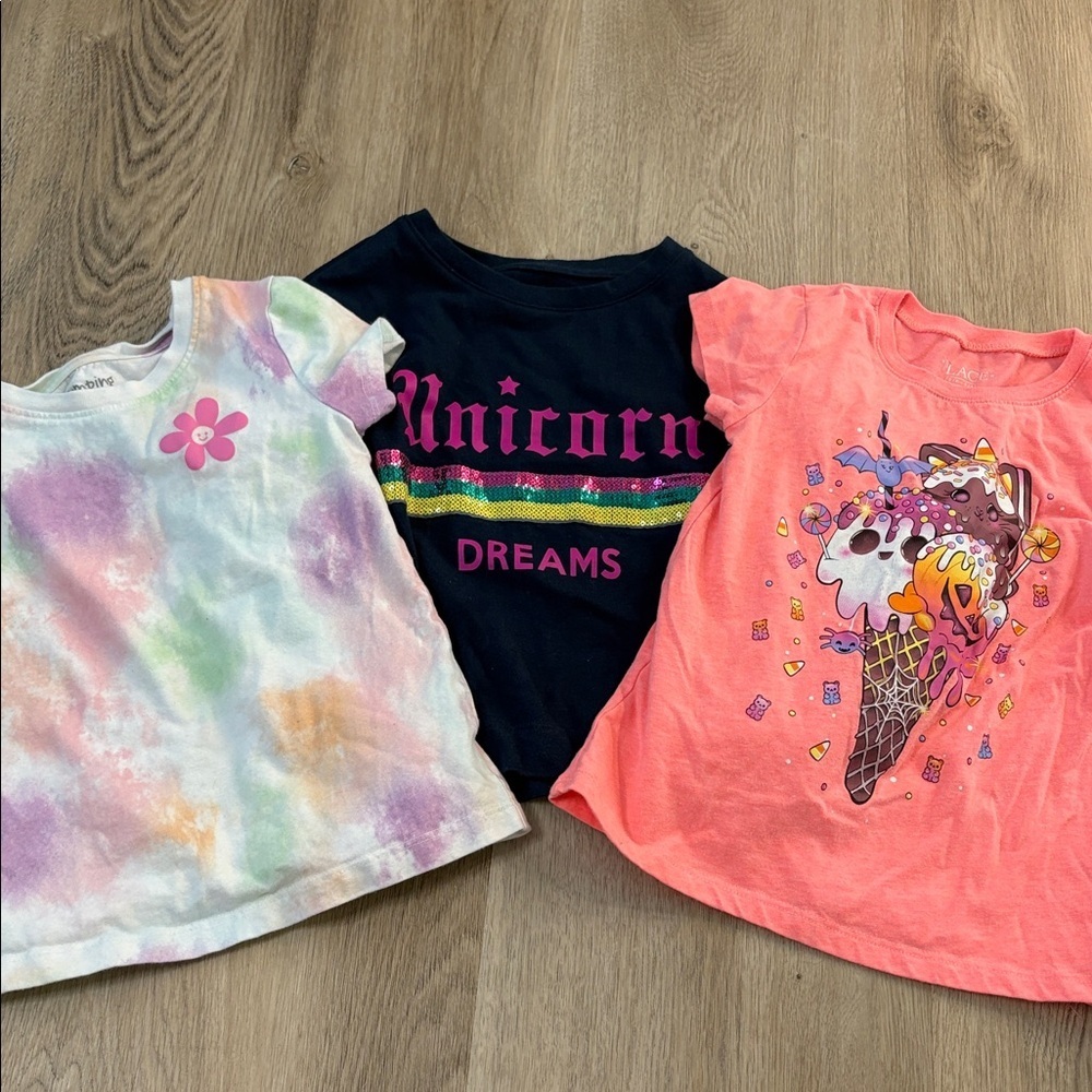 GIRLS 5T clothing bundle lot shirts jeans long sleeve comfy casual play colorful - Picture 4 of 4